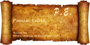 Pascus Enikő névjegykártya