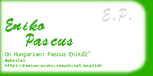 eniko pascus business card